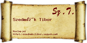 Szedmák Tibor névjegykártya