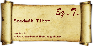 Szedmák Tibor névjegykártya